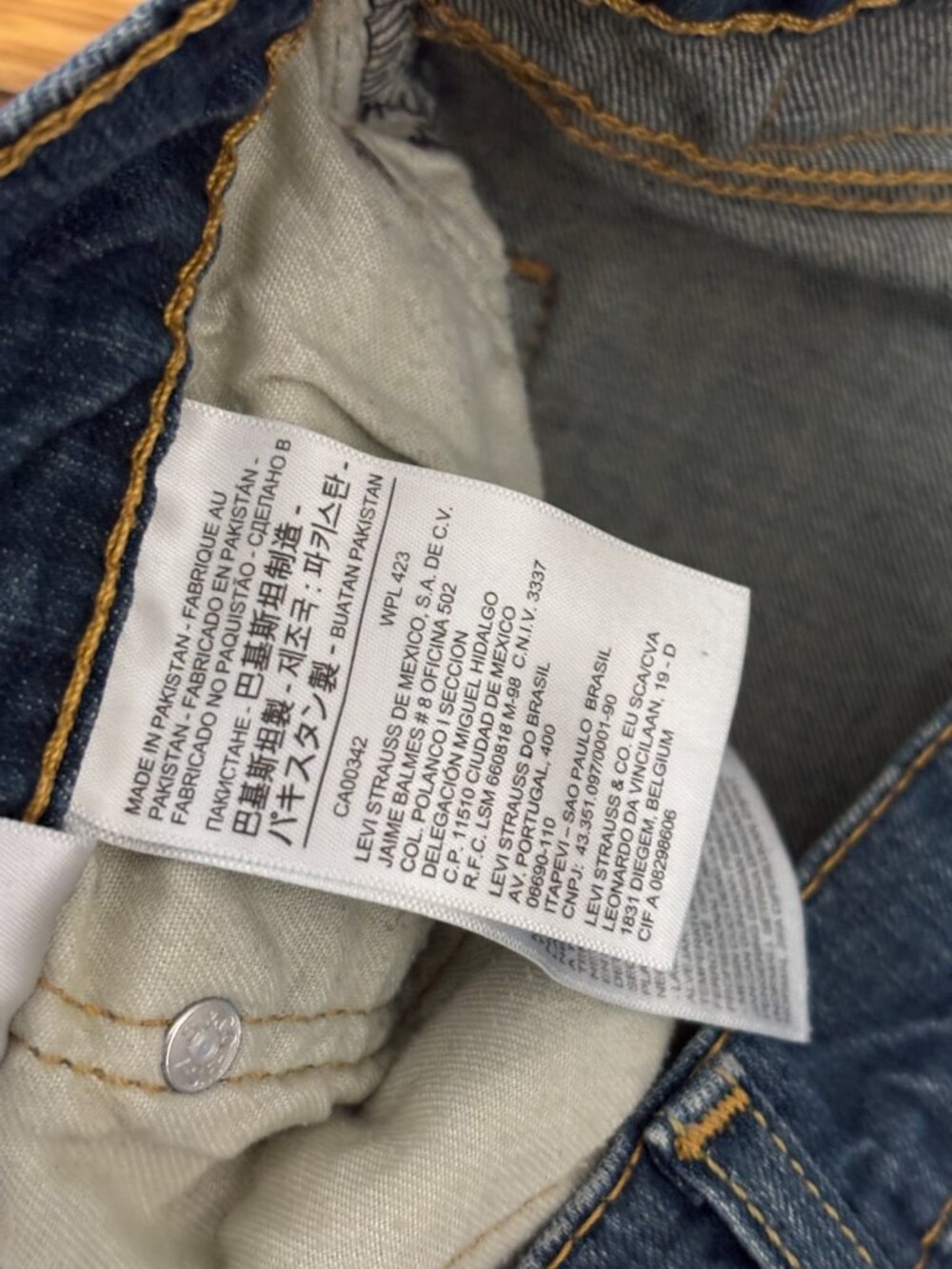 Levi's Mens 513 Slim Straight Jeans Size 36x30 Blue Stretch Cotton Denim - Picture 6 of 7